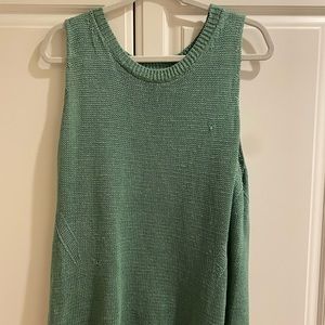 Knit green sweater top